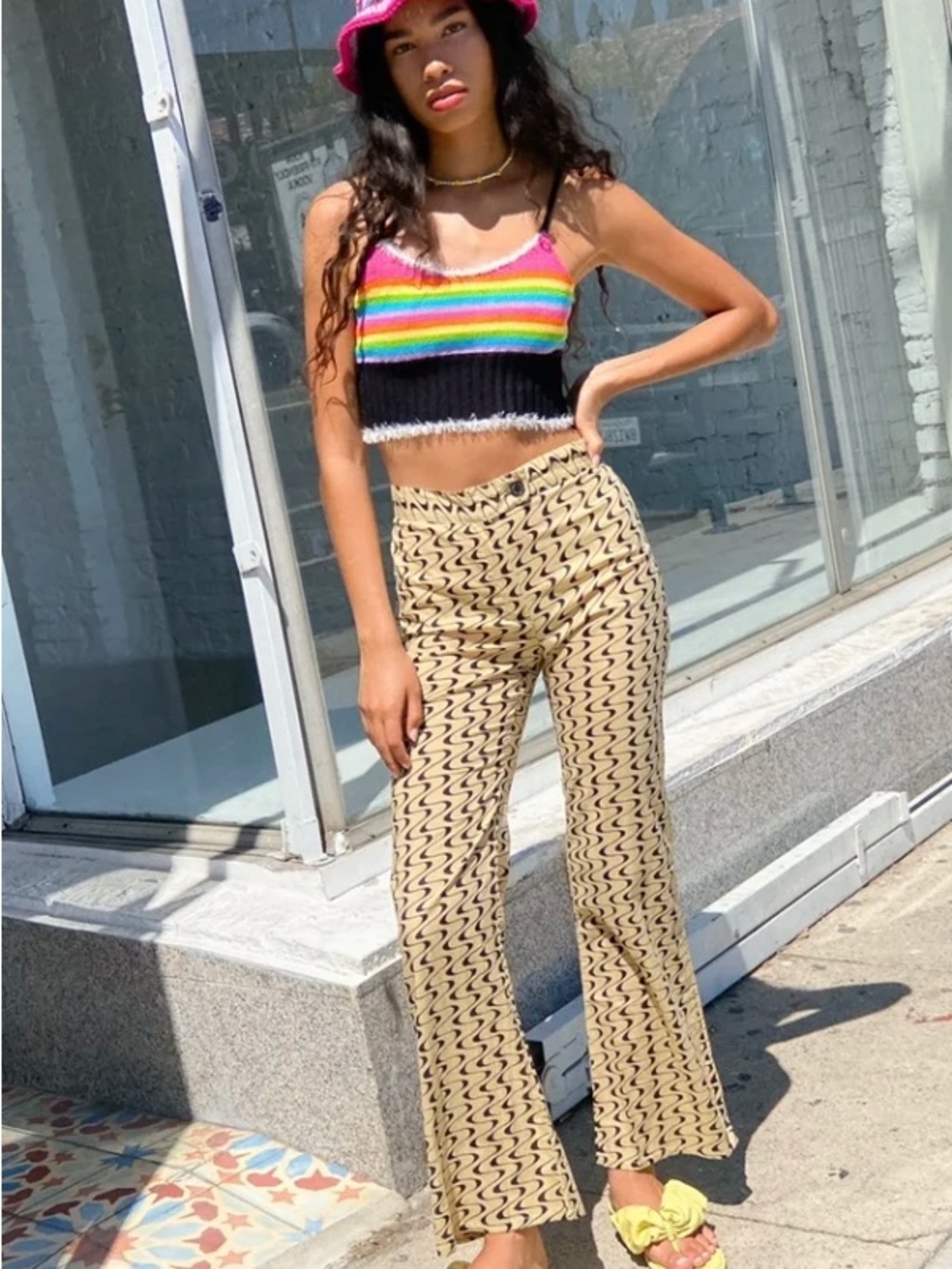 GIMAGUAS DISCO PANTS IN BLACK WAVES